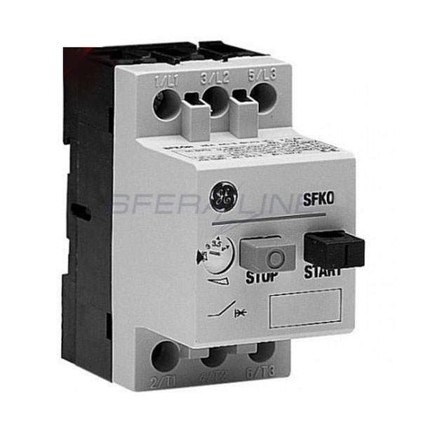 Автоматический выключатель защиты двигателя SFK0E 25, 1А, 0,25 кВт, 65 кА, General Electric